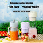 Portable Blender Rechargeable Blender Travel Cup With Lid And Straw, Ideal For Making Milkshakes, Smoothies, And Juices, Mini Blender Suitable For Outdoor Sports, Home Use, And Travel
